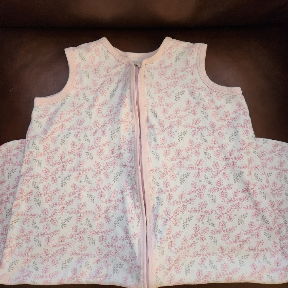 Burt's Bees Baby Pink Leaf Print Sleep Sack